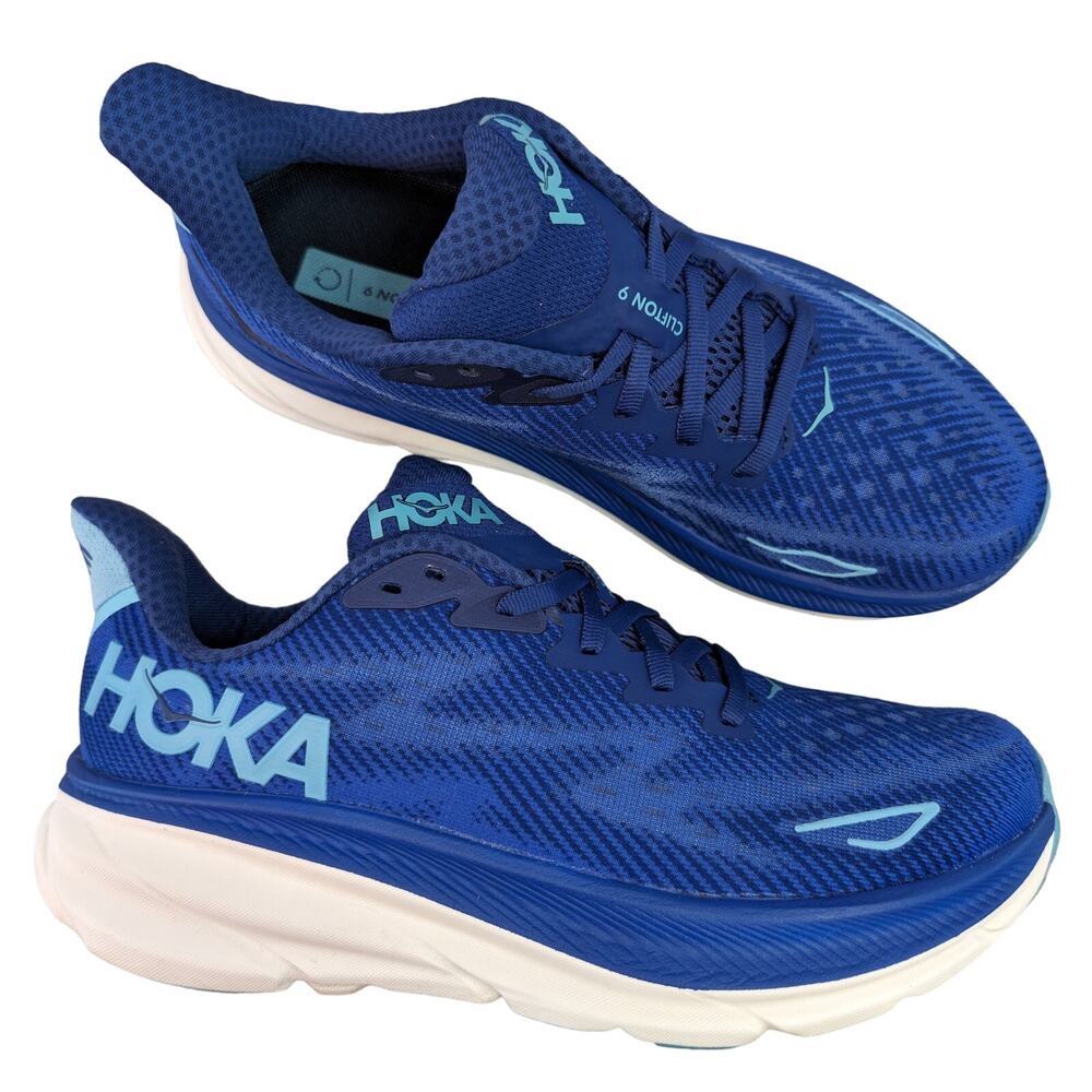 Hoka Clifton 8 Women's Blue Athletic Running Shoes Size 8B
